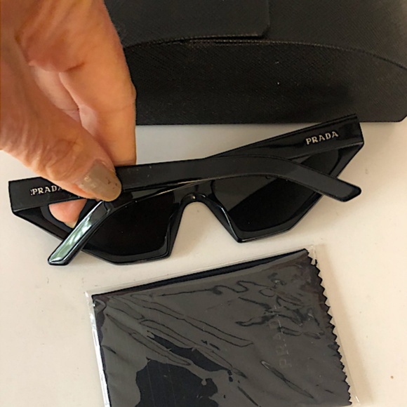 PRADA Faux black 57MM Cat Eye Sunglasses main image 8